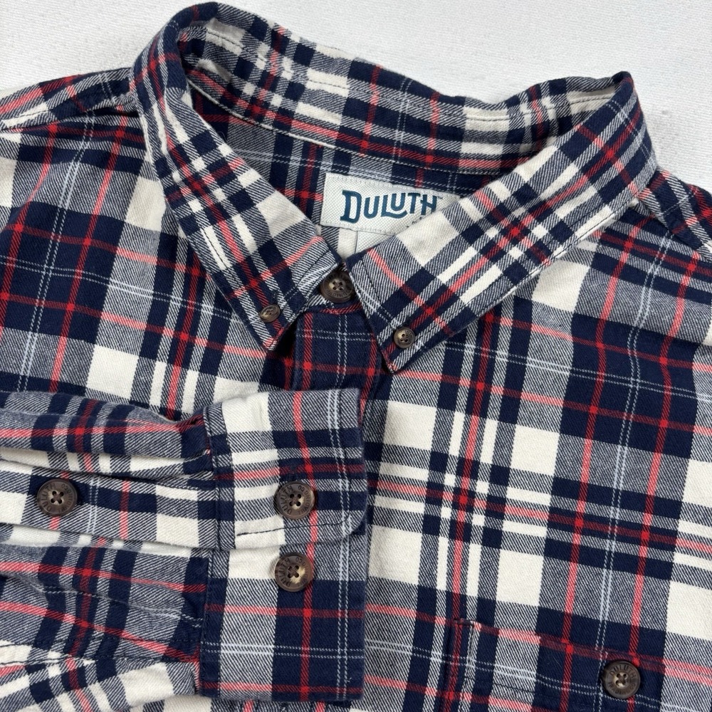 Duluth Trading Shirt‎ Men 3XL  Flannel Plaid Button Up Relaxed Fit